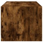 Table basse avec portes en verre chêne fumé 68x50x42 cm – Image 5