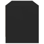 Meuble TV avec portes en verre noir 102x37x42 cm – Image 5
