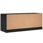 Meuble TV avec portes en verre noir 102x37x42 cm – Image 6