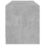 Meuble TV avec portes en verre gris béton 102x37x42 cm – Image 5