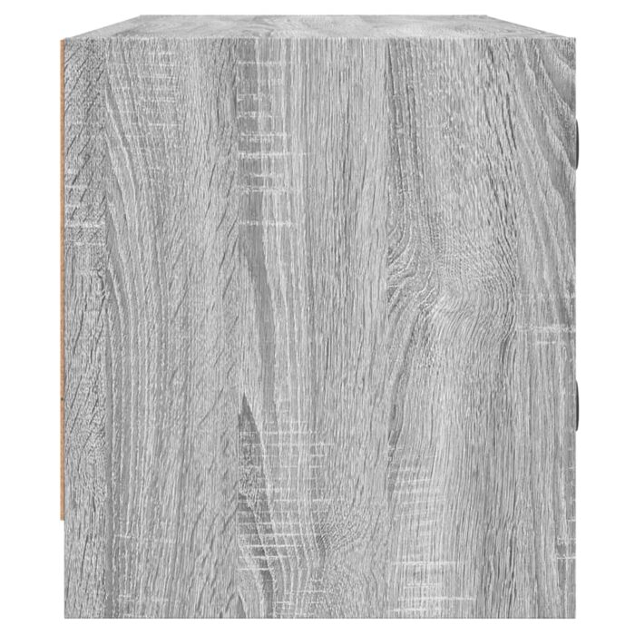 Meuble TV avec portes en verre sonoma gris 102x37x42 cm – Image 5