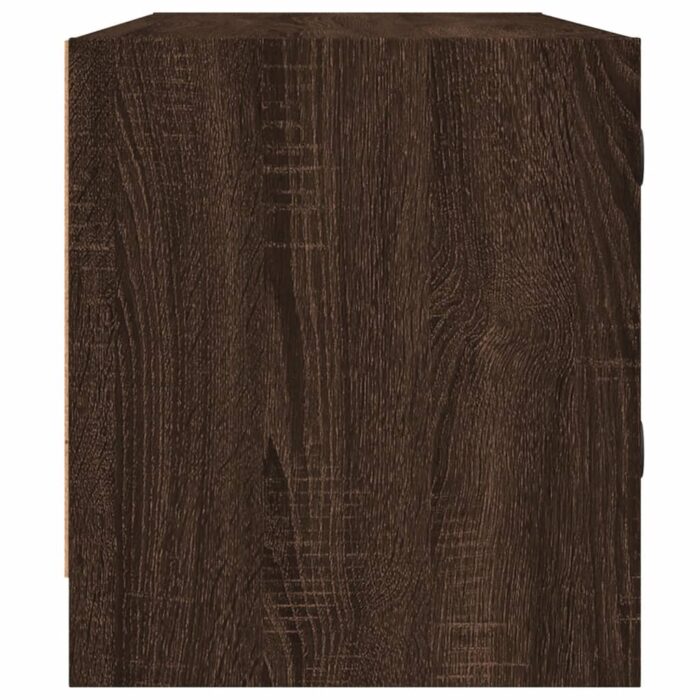Meuble TV avec portes en verre chêne marron 102x37x42 cm – Image 5