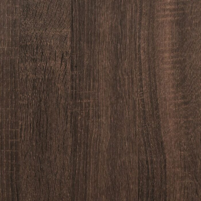 Meuble TV avec portes en verre chêne marron 102x37x42 cm – Image 9