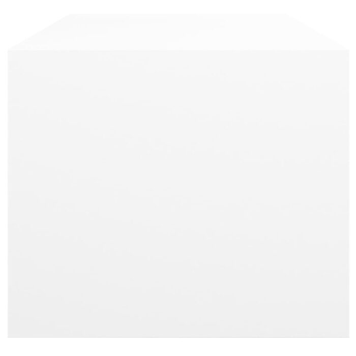 Table basse avec portes en verre blanc 102x50x42 cm – Image 5