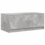 Table basse avec portes en verre gris béton 102x50x42 cm – Image 6