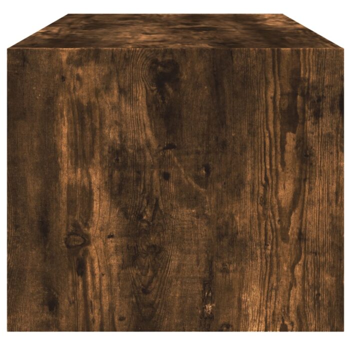 Table basse avec portes en verre chêne fumé 102x50x42 cm – Image 5