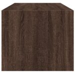 Table basse avec portes en verre chêne marron 102x50x42 cm – Image 5