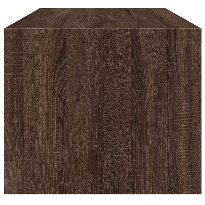 Table basse avec portes en verre chêne marron 102x50x42 cm – Image 5