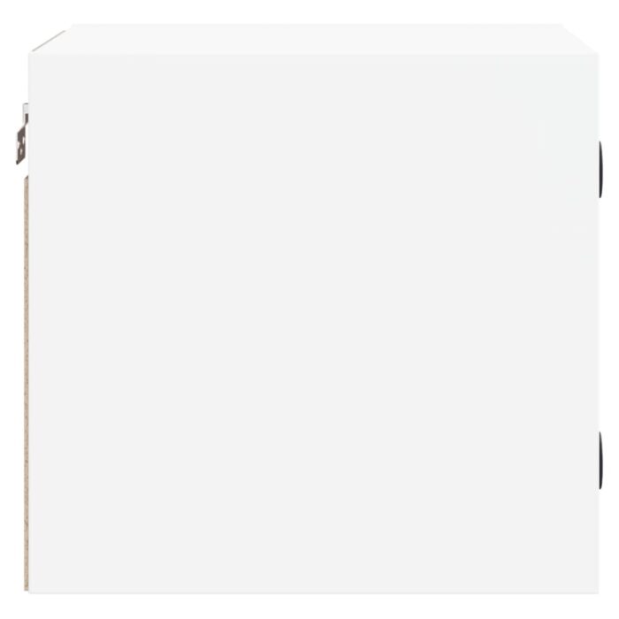 Tables de chevet avec portes en verre 2 pcs blanc 35x37x35 cm – Image 6