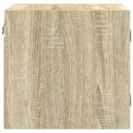 Table de chevet avec porte en verre chêne sonoma 35x37x35 cm – Image 5