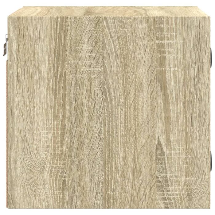 Table de chevet avec porte en verre chêne sonoma 35x37x35 cm – Image 5