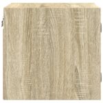 Tables de chevet et portes vitrées 2pcs chêne sonoma 35x37x35cm – Image 6