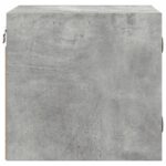 Tables de chevet et portes vitrées 2 pcs gris béton 35x37x35 cm – Image 6