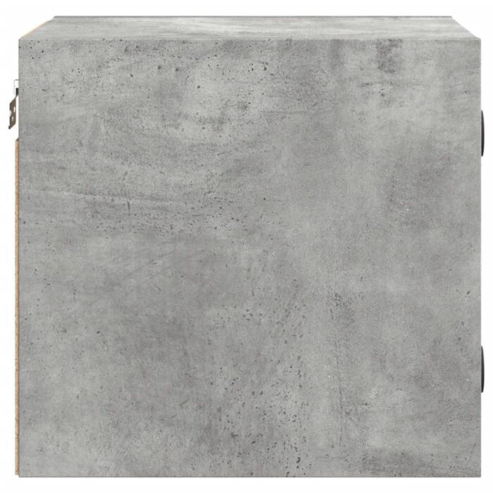 Tables de chevet et portes vitrées 2 pcs gris béton 35x37x35 cm – Image 6
