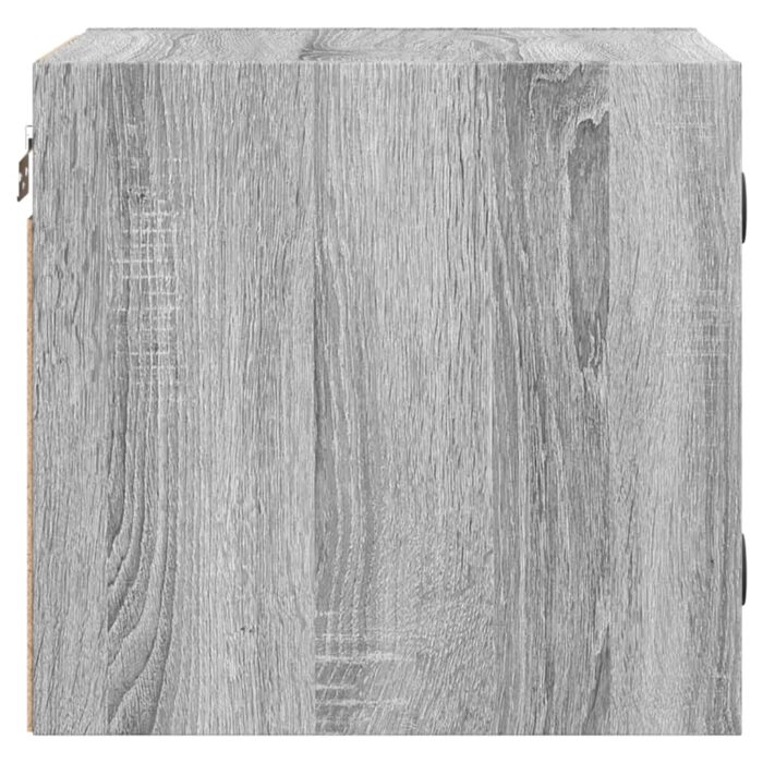 Tables de chevet et portes vitrées 2pcs sonoma gris 35x37x35cm – Image 6