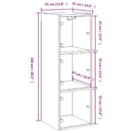 Armoire murale avec portes en verre blanc 35x37x100 cm – Image 11