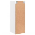 Armoire murale avec portes en verre blanc 35x37x100 cm – Image 6