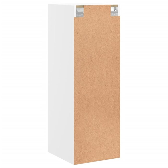 Armoire murale avec portes en verre blanc 35x37x100 cm – Image 6