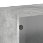 Armoire murale avec portes en verre gris béton 68,5x37x35 cm – Image 7