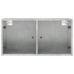 Armoires murales et portes vitrées 2pcs gris béton 68,5x37x35cm – Image 5