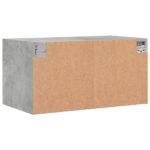 Armoires murales et portes vitrées 2pcs gris béton 68,5x37x35cm – Image 7