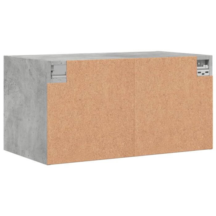 Armoires murales et portes vitrées 2pcs gris béton 68,5x37x35cm – Image 7