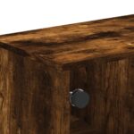 Table basse avec portes en verre chêne fumé 68,5x50x50 cm – Image 6