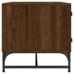 Table basse avec portes en verre chêne marron 68,5x50x50 cm – Image 4