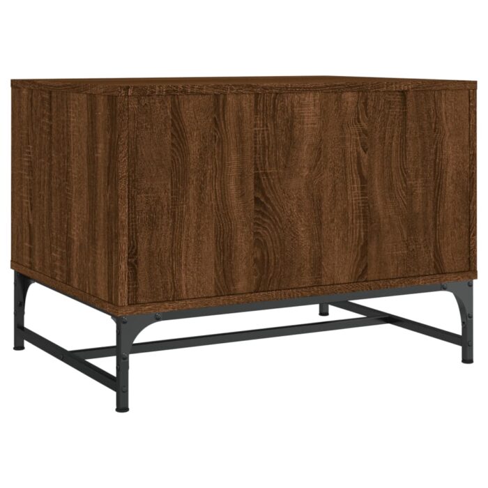 Table basse avec portes en verre chêne marron 68,5x50x50 cm – Image 5