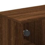 Table basse avec portes en verre chêne marron 68,5x50x50 cm – Image 6