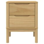 Table de chevet FLORO cire marron 45x39x57cm bois de pin massif – Image 3