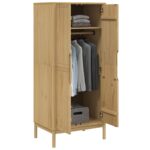 Garde-robe FLORO cire marron 77x53x171 cm bois massif de pin – Image 2