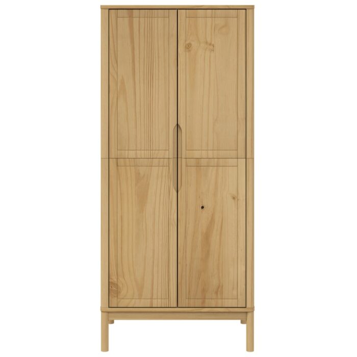 Garde-robe FLORO cire marron 77x53x171 cm bois massif de pin – Image 3
