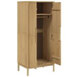 Garde-robe FLORO cire marron 77x53x171 cm bois massif de pin – Image 6