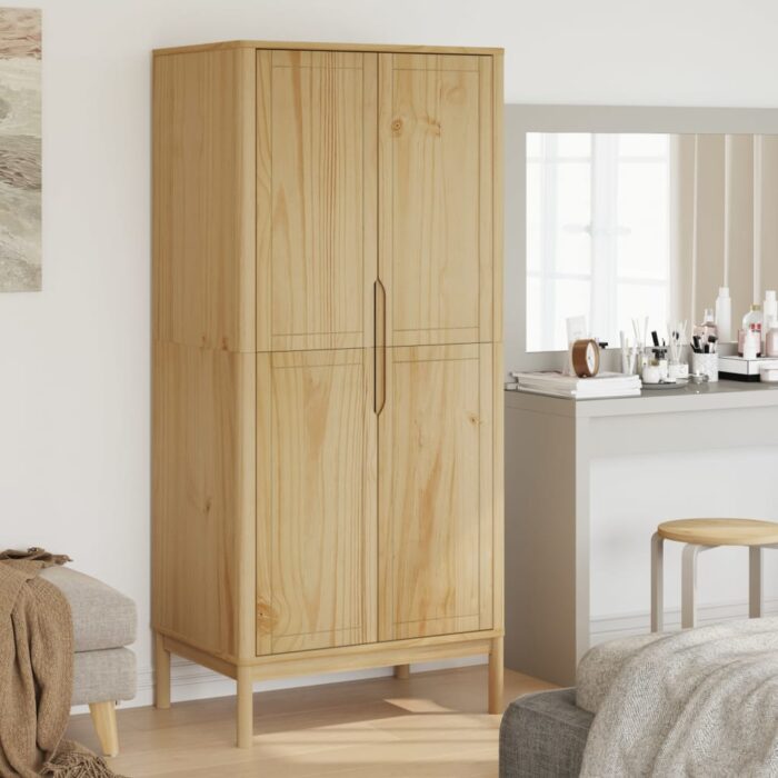 VXL8721012215221_m_en_hd_1.jpg Garde-robe FLORO cire marron 77x53x171 cm bois massif de pin – Image 1