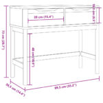 Table console FLORO marron cire 89,5x36,5x73 cm pin massif – Image 8