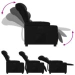 Fauteuil inclinable électrique Noir Similicuir – Image 4