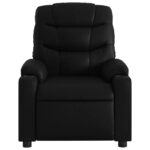 Fauteuil inclinable électrique Noir Similicuir – Image 6