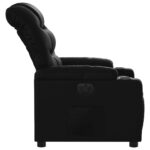 Fauteuil inclinable électrique Noir Similicuir – Image 7