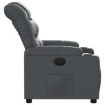Fauteuil inclinable électrique Gris Similicuir – Image 7