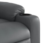 Fauteuil inclinable électrique Gris Similicuir – Image 8