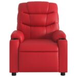 Fauteuil inclinable électrique Rouge Similicuir – Image 6