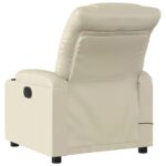 Fauteuil de massage inclinable électrique crème similicuir – Image 2