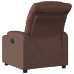 Fauteuil de massage inclinable électrique marron similicuir – Image 2
