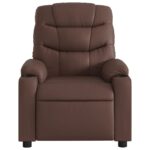 Fauteuil de massage inclinable électrique marron similicuir – Image 6