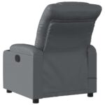 Fauteuil de massage inclinable électrique gris similicuir – Image 2