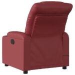 Fauteuil de massage inclinable électrique rouge bordeaux – Image 2