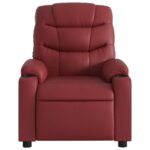 Fauteuil de massage inclinable électrique rouge bordeaux – Image 6