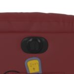 Fauteuil de massage inclinable électrique rouge bordeaux – Image 9