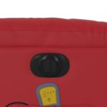 Fauteuil de massage inclinable électrique rouge similicuir – Image 9